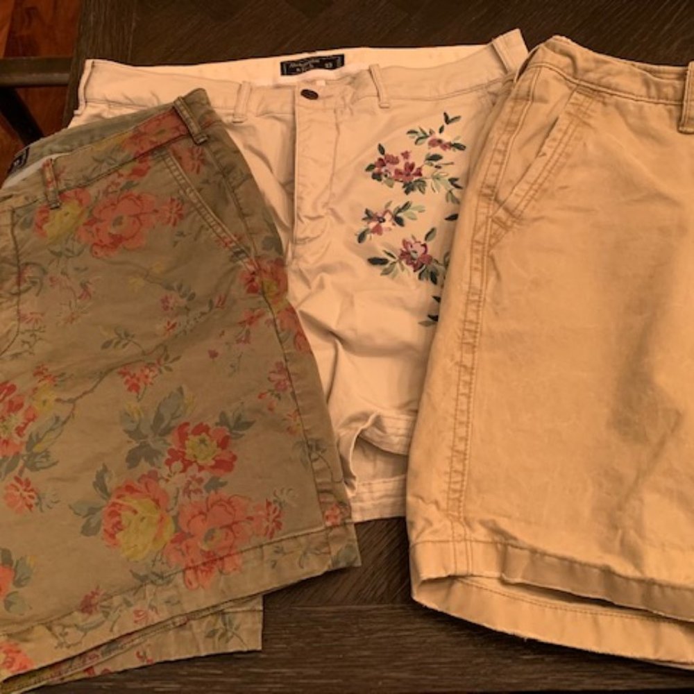 Lot of 3 pairs of Abercrombie & Fitch Shorts 33